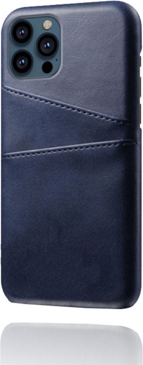 Peachy Duo Cardslot Wallet kunstleer hoesje geschikt voor iPhone 13 Pro Max - blauw