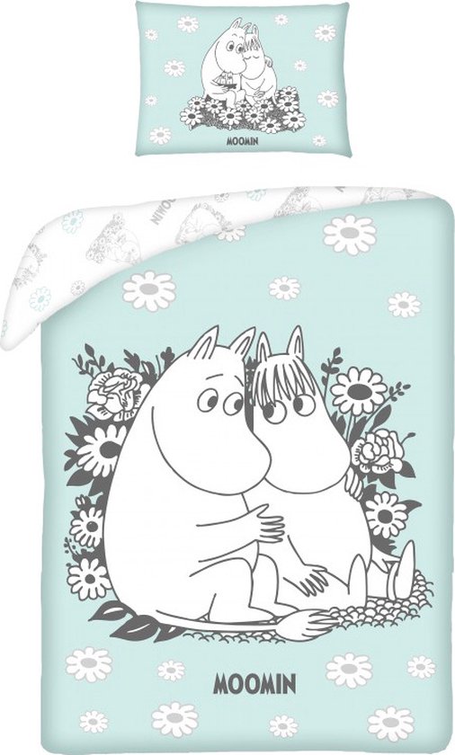 Foto: Moomin baby dekbedovertrek 100 x 135 cm katoen