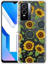 Vivo Y76 Hoesje Sunflowers - Designed by Cazy