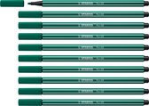 STABILO Pen 68 - Premium Viltstift - Turquoise Groen - Doos 10 stuks