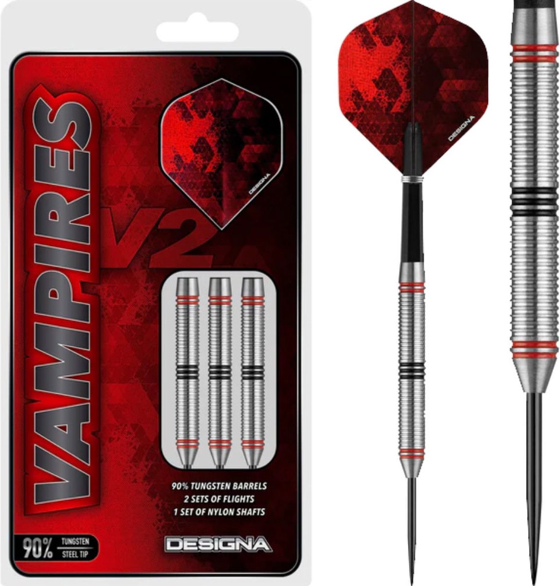Designa Darts Vampires V2 Black & Red M4 26 gram