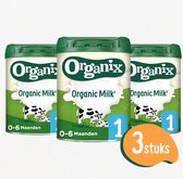 Organix 1 (0 tot 6 maanden) Biologische Zuigelingenvoeding - 3x 700g - Met Melkvet - Zonder Palmolie - Bevat Omega 3 DHA - Biologische Flesvoeding - Recyclebare verpakking.