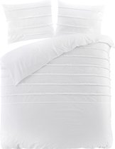 Housse de Couette Papillon Lucidia - Double - 200x200/220 cm - Wit