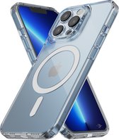 My Case Hoesje geschikt voor iPhone 13 Pro Max hoes MagSafe Transparant shock proof case - doorzichtig