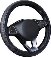 Kasey Products - Stuurhoes Auto - Voor 36-38 cm Stuurwiel - Ademend en Antislip - Zwart met Blauw