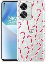 OnePlus Nord 2T Hoesje Snoepstokken - Designed by Cazy