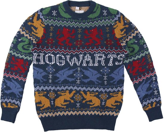 Harry Potter Hogwarts ugly christmas sweater - Foute kersttrui Zweinstein - L