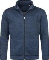 Stedman Fleece vest premium Marineblauw melange gemêleerd voor heren - Outdoorkleding wandelen/kamperen - Vesten/jacks herenkleding 2XL