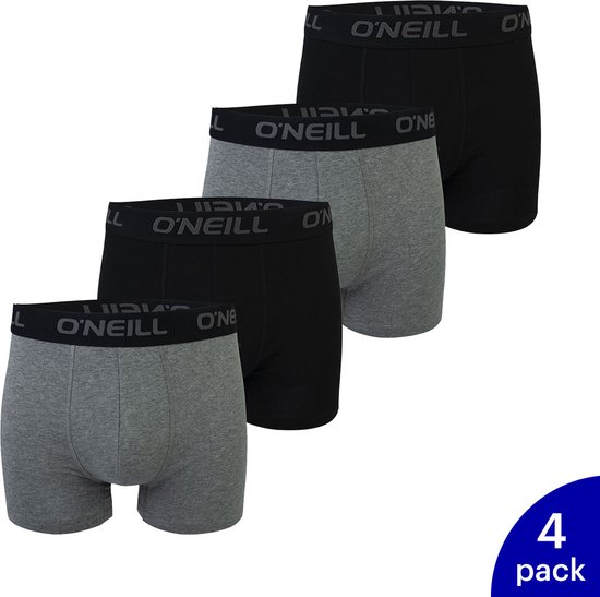 4-Pack O'Neill Heren Boxershorts 901002-6869 - Antraciet / Zwart - Maat XXL
