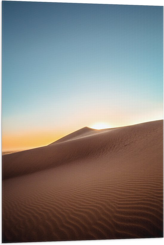 WallClassics - Vlag - Hoge Duinen in de Woestijn - 60x90 cm Foto op Polyester Vlag