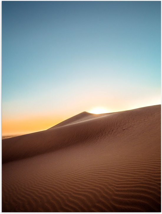 WallClassics - Poster (Mat) - Hoge Duinen in de Woestijn - 30x40 cm Foto op Posterpapier met een Matte look