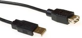 ACT USB 2.0 A male - USB A female zwart 3,00 m SB2230
