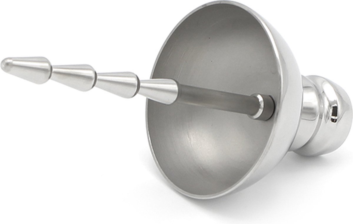 Kiotos Steel Geribbelde Penisplug Paraplu - diameter 5 mm