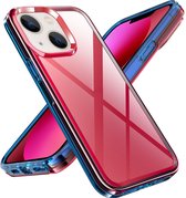 Mobigear Hoesje geschikt voor Apple iPhone 14 Plus Telefoonhoesje Hardcase | Mobigear Crystal Backcover | iPhone 14 Plus Case | Back Cover - Transparant /Rood | Transparant,rood