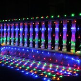 LED Netverlichting - Kerstverlichting - Lichtnetten - Lichtgordijn - Tuinverlichting - Boomverlichting - IP44 Voor binnen & buiten - kleurrijk 3x2M