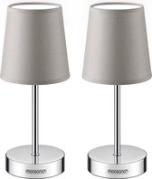 Monzana Tafellamp 2 Stuks – Incl. Lampenkap/ E14/ 32cm - Taupe