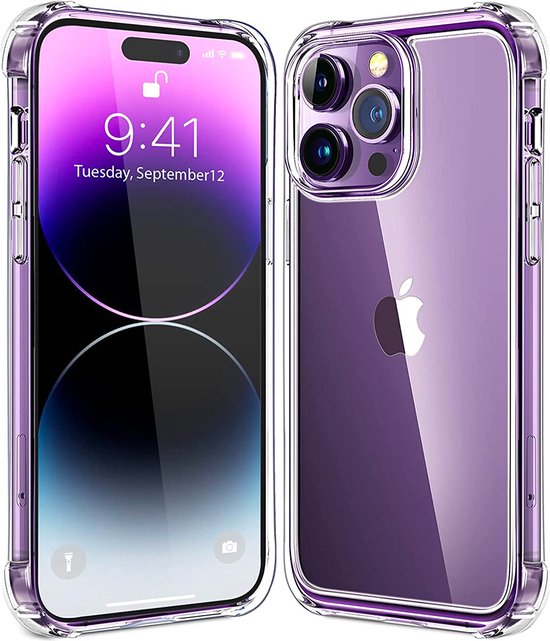jacht Hoeveelheid van geïrriteerd raken iPhone 14 Pro Max hoesje Hardcase shock proof case transparant hoesjes back cover  hoes... | bol.com