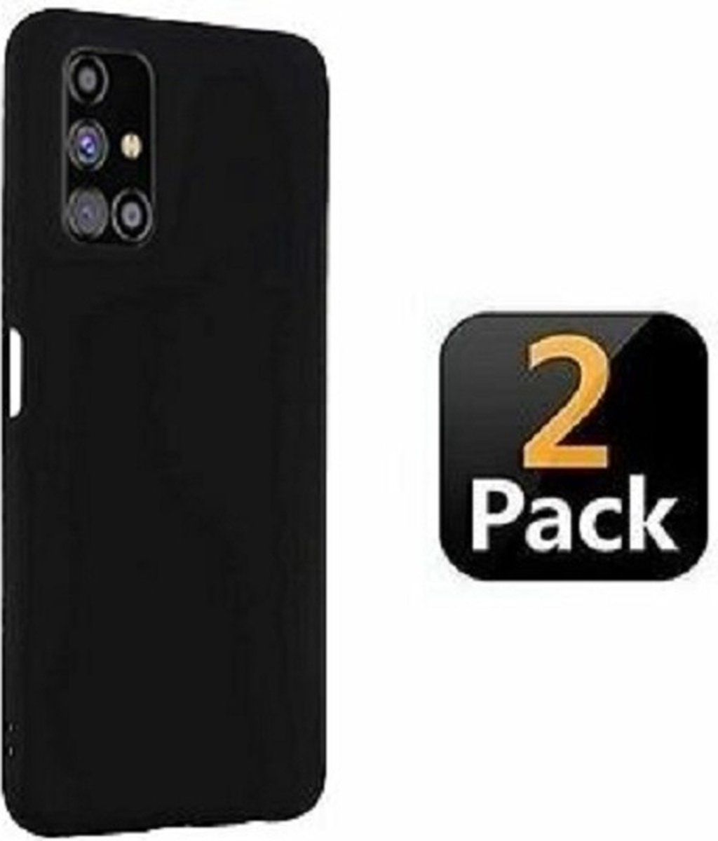 Samsung M31s Hoesje Siliconen TPU Zwart 2x