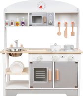 Houten Keuken Speelgoed - Speelkeuken - Kinderkeuken - Inclusief Keukengerei - 68 x 26 x 72 cm - Wit