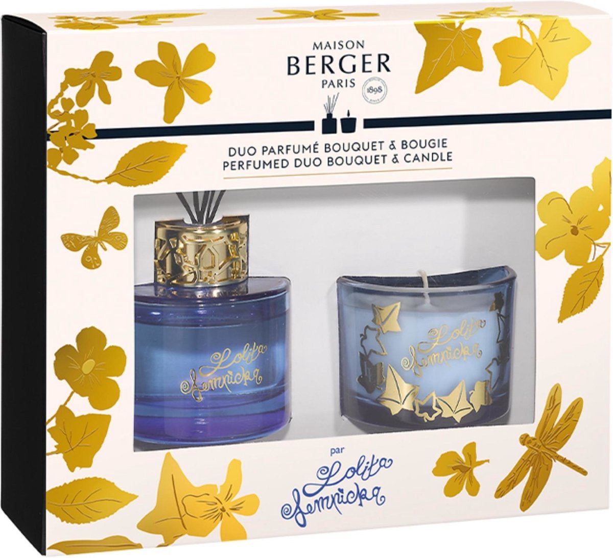 Maison Berger Duo Mini Geurstokjes+ Geurkaars Lolita Lempicka Parme