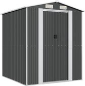 vidaXL - Tuinschuur - 192x191x223 - cm - gegalvaniseerd - staal - antracietkleurig