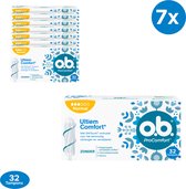 o.b. ProComfort Normal tampons voor de gemiddelde tot zware menstruatiedagen, 7 x 32 stuks