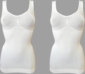 Belucci corrigerend onderhemdje dames 2pack wit maat S/M