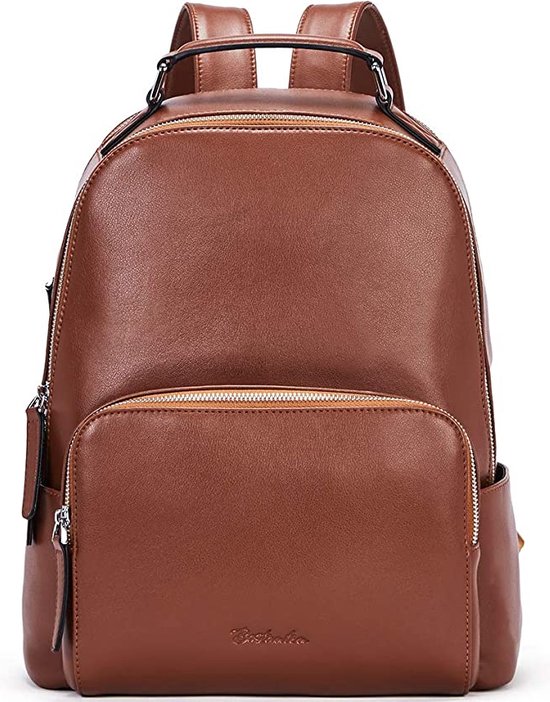 Telena Rugzak voor dames, veganistisch leer, kleine rugzakhandtas, stijlvol design mini-dagrugzak, schoudertas, 3001 K bruin, 33 x 15.5 x 34 cm, Casual