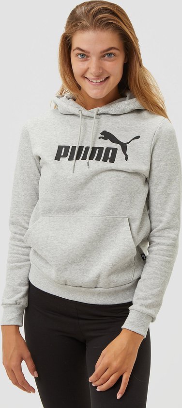 Puma Essentials Big Logo Fleece Trui / Hoodie - Grijs Dames - Maat S |  bol.com