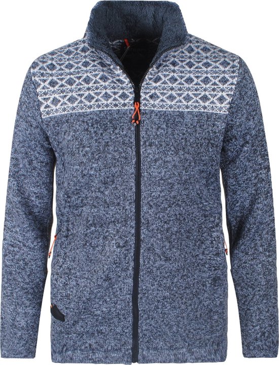 Harbrosrce Gebreide trui voor heren, 1/4 ritssluiting, gestreepte trui, opstaande kraag, gevoerd met fleece, comfortabele trui, poloshirt, truien, Fusain, XL