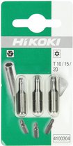Embouts HiKOKI avec trou 1/4 Torx TX10/15/20 - 25mm - 4100304