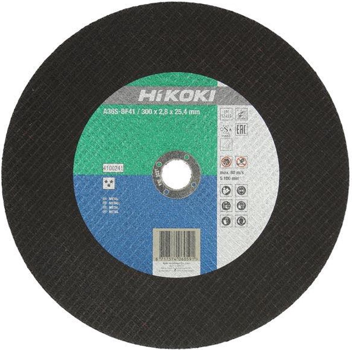 HiKOKI Doorslijpschijf voor metaal 300x2,8 - 4100241