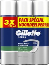 Gillette Series Gevoelige Huid - Scheerschuim - 250 ml - 3 stuks