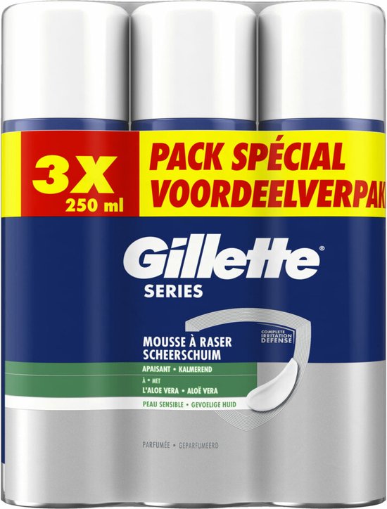 Gillette Series Gevoelige Huid - Scheerschuim - 250 ml - 3 stuks