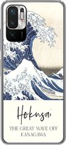 Geschikt voor Xiaomi Redmi Note 10 5G hoesje - De grote golf van Kanagawa - Katsushika Hokusai - Siliconen Telefoonhoesje