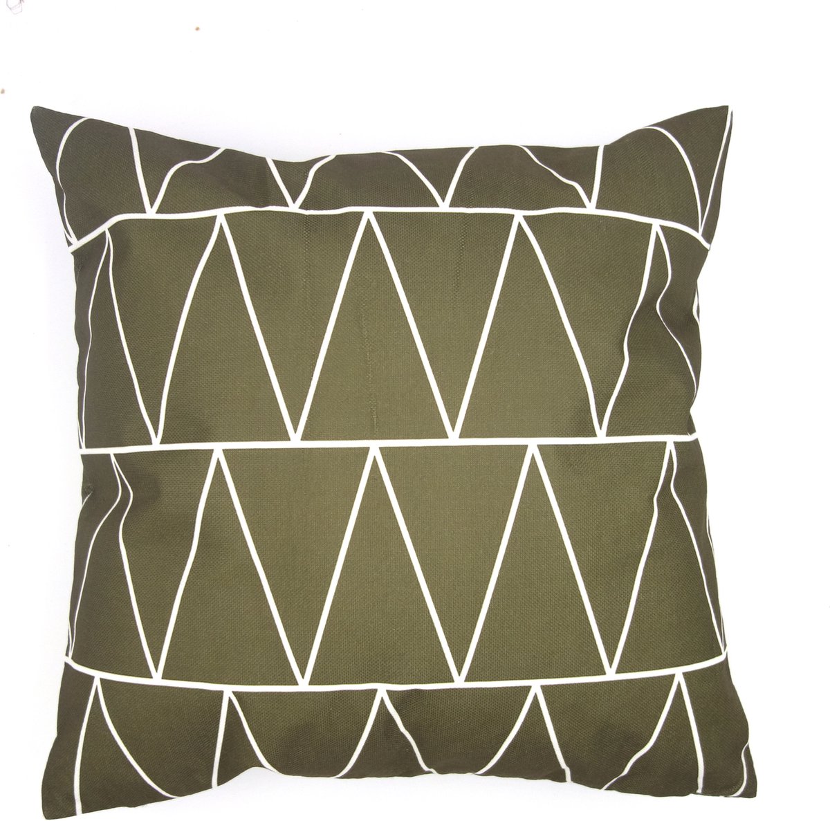 De Kussenkraam Nordic Kussenhoes Floyd Scandinavisch linnenlook olijfgroen | 44 x 44 cm | Exclusief binnenkussen