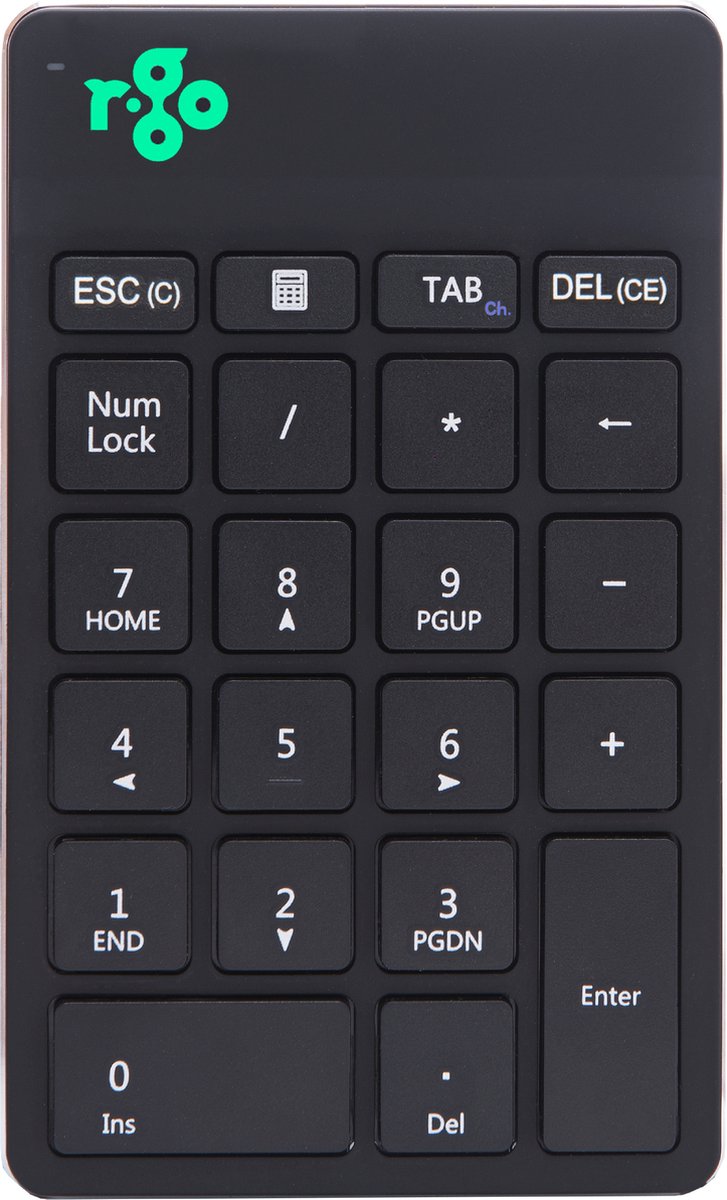 R-Go Numpad Break - Bluetooth - Ergonomisch Numeriek Toetsenbord - Met pauzesoftware - Zwart