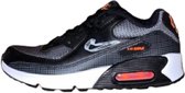 Nike - Air max 90 mesh (GS) - Sneakers - Kinderen - Zwart/wit/Oranje Maat 36.5