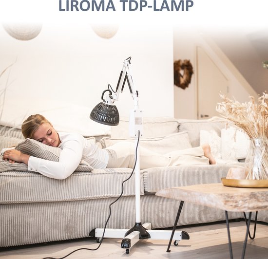 LIROMA® TDP / MOXA Infraroodlamp 300W - Tegen pijnverlichting - Mineraalschijf - Timer - Hoogte Verstelbaar - Lichttherapie - Infraroodtherapie - Bloedcirculatieapparaat - Liroma