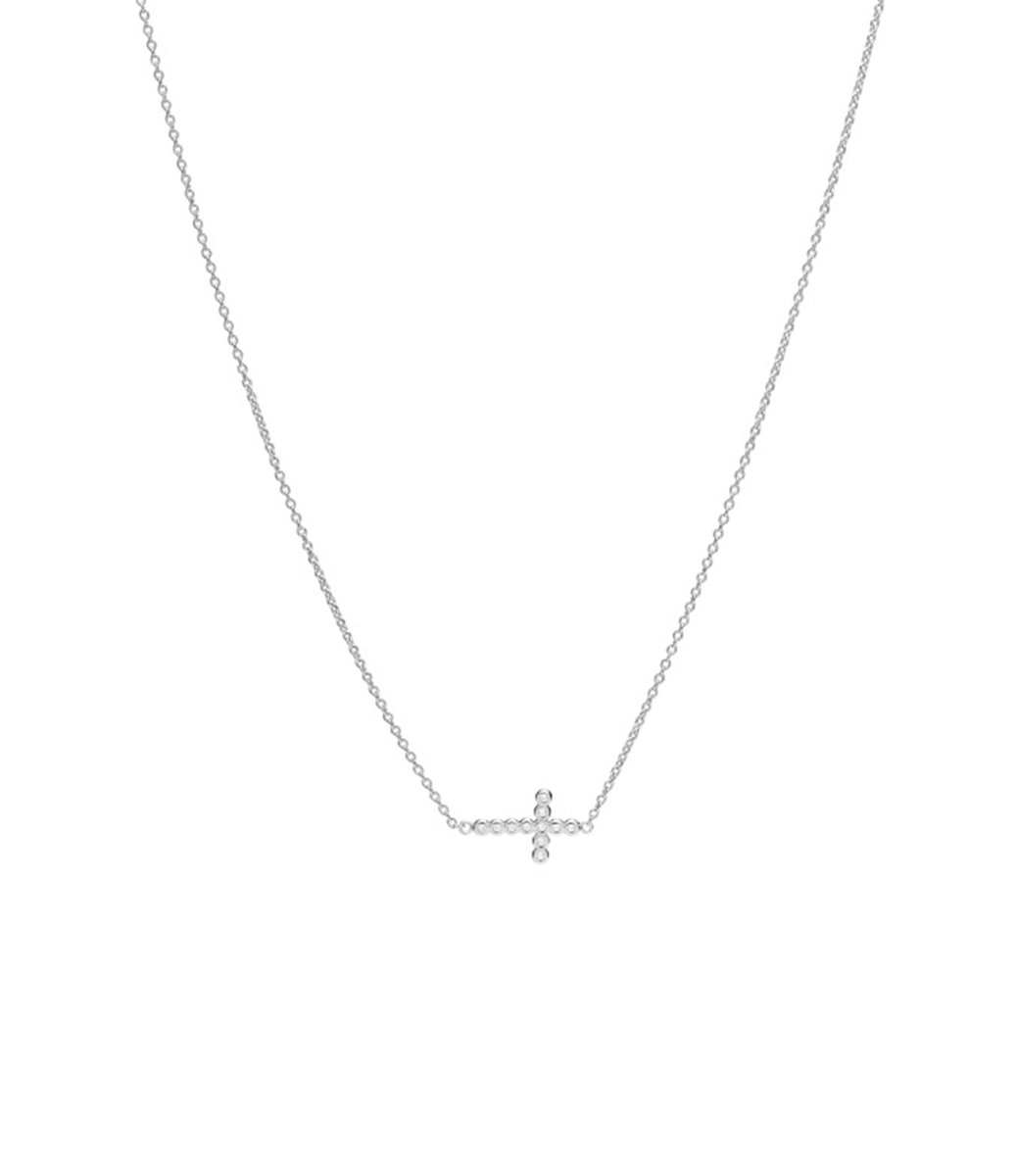 Fossil Dames Ketting 925 sterling zilveren zirconia One Size 88236335