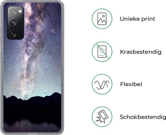 Telefoonhoesje Geschikt voor Samsung Galaxy S20 FE hoesje - Heelal - Melkweg - Sterrenhemel - Jongens - Meisjes - Kinderen - Siliconen Telefoonhoesje Telefoonhoesje