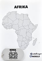 Kenia Sleutelhanger inclusief kaart – Kenia cadeau – beste land- Leuk kado voor je Vriend om te geven - 2.9 x 5.4CM