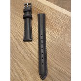 Horlogeband-dames-14 mm-bruin leder-juweliers kwaliteit-anti allergisch-soepel