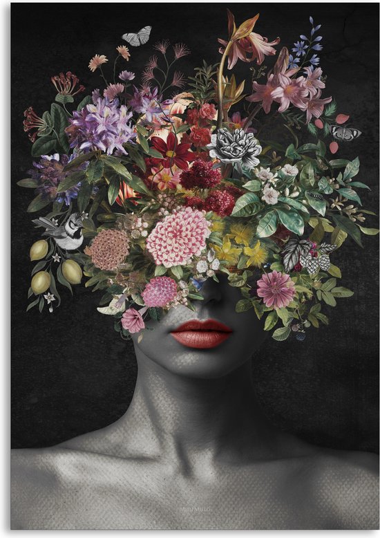 Melli Mello Floral thoughts - wall art - 80x120cm - Dibond - Woonaccessoire - Wanddecoratie - Kunst - Art - Interieur - Schilderij - Poster