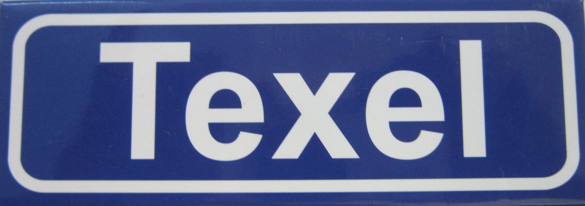 Koelkast magneet plaatsnaambord Texel.