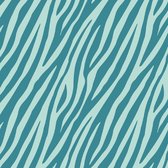 2 rouleaux - Papier Papier cadeau - Papier cadeau - Papier couverture - Zebra - Vert Petrol - Vert menthe - Rayures - 70x200 cm