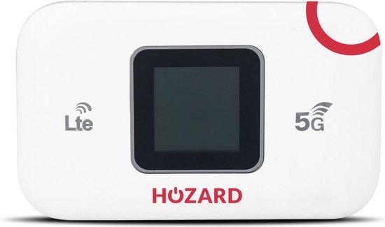 Hozard® 5G MiFi Router - Draadloze WiFi Router - MiFi - Ondersteund 4G & 5G Simkaart - Mobiele 5G Netwerk - Compacte Hotspot - 300Mbps - Wit