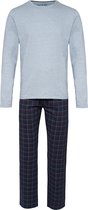 Phil & Co Lange Heren Winter Pyjama Set Katoen Geruit - Maat XL