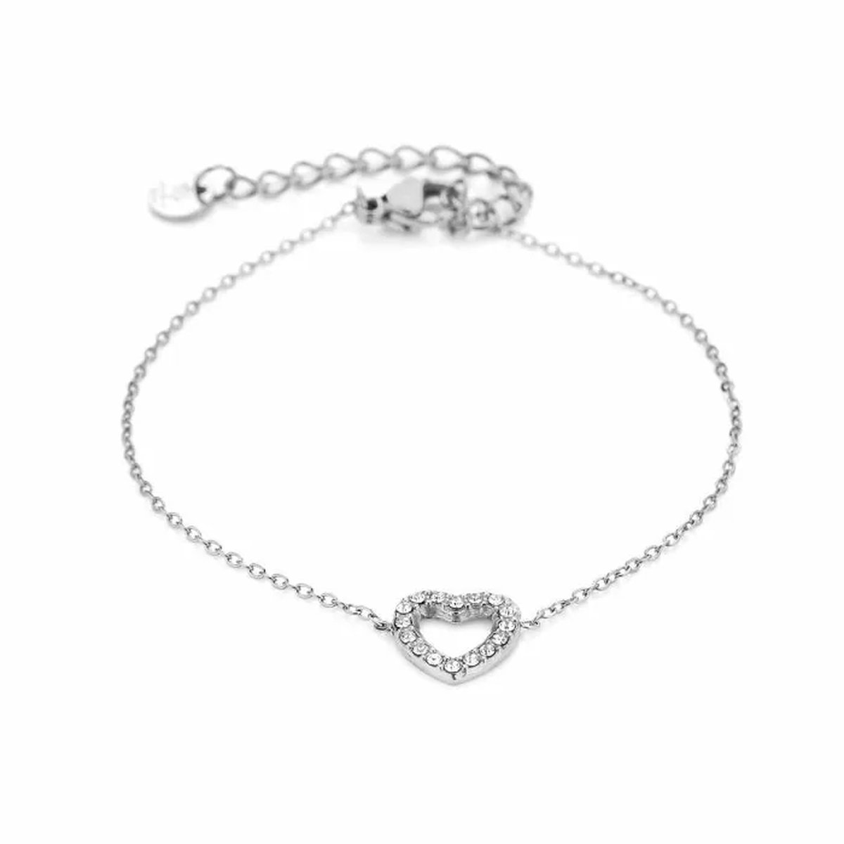 Armband Heart - Michelle Bijoux - Armband - 16 + 3 cm - Zilver