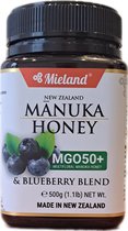 Mieland Manuka honing MGO 50+ met bosbessen, 500 gram, Premium kwaliteit, 100% natuurlijk